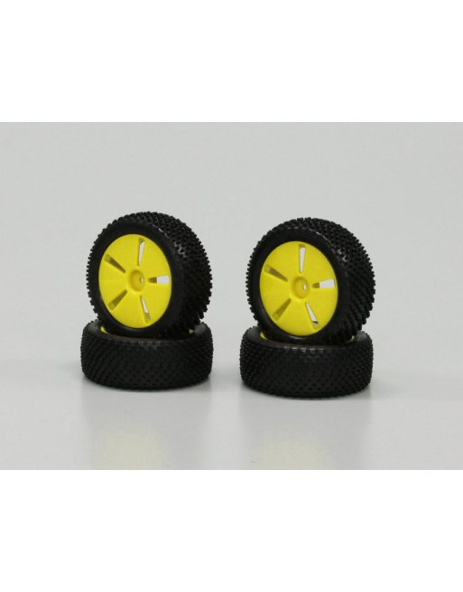 IHTH01Y Tire with Yellow Wheel (Mini Inferno) IHTH01Y  - KYOSHO RC